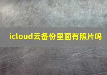 icloud云备份里面有照片吗