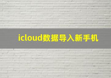 icloud数据导入新手机