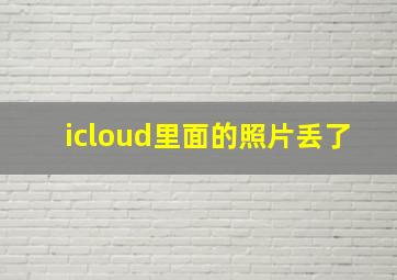 icloud里面的照片丢了