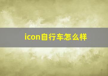 icon自行车怎么样