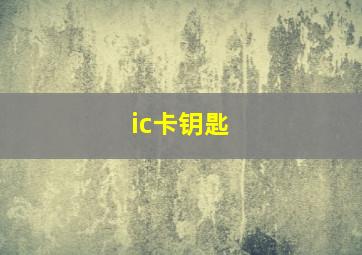 ic卡钥匙