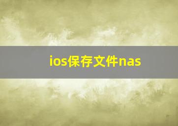 ios保存文件nas