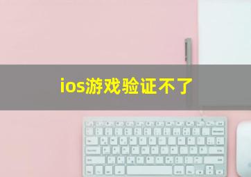 ios游戏验证不了