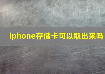 iphone存储卡可以取出来吗