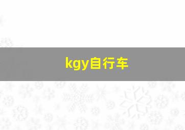 kgy自行车