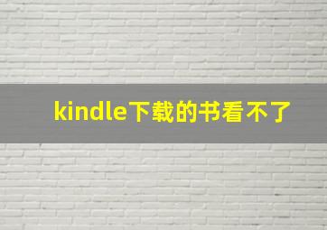 kindle下载的书看不了