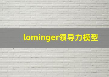 lominger领导力模型