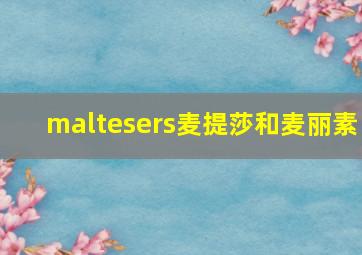 maltesers麦提莎和麦丽素