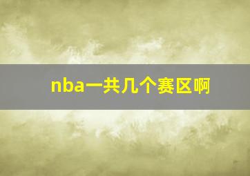 nba一共几个赛区啊