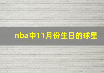 nba中11月份生日的球星