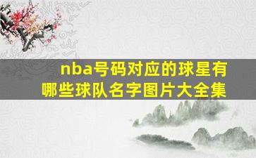 nba号码对应的球星有哪些球队名字图片大全集