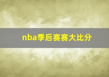 nba季后赛赛大比分