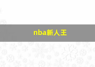 nba新人王