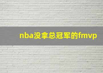 nba没拿总冠军的fmvp