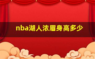 nba湖人浓眉身高多少