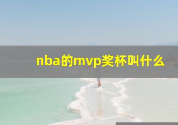 nba的mvp奖杯叫什么