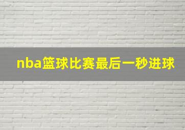 nba篮球比赛最后一秒进球