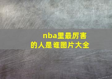 nba里最厉害的人是谁图片大全