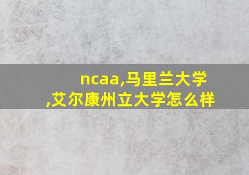 ncaa,马里兰大学,艾尔康州立大学怎么样