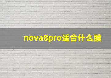 nova8pro适合什么膜