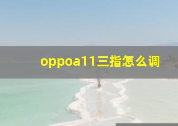 oppoa11三指怎么调