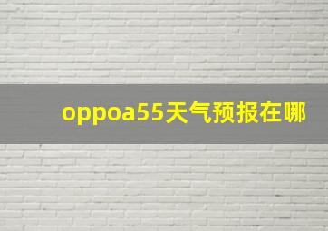 oppoa55天气预报在哪