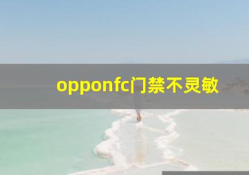 opponfc门禁不灵敏