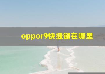 oppor9快捷键在哪里