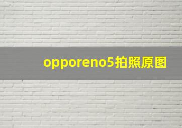 opporeno5拍照原图