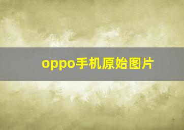 oppo手机原始图片