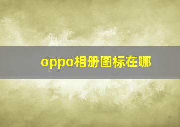 oppo相册图标在哪