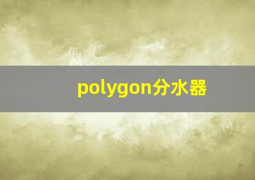 polygon分水器