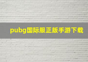 pubg国际服正版手游下载