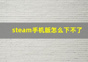 steam手机版怎么下不了