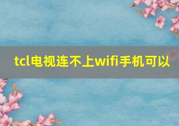 tcl电视连不上wifi手机可以