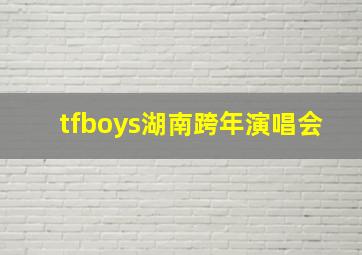 tfboys湖南跨年演唱会