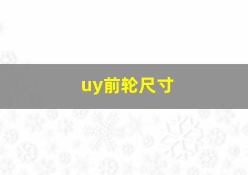 uy前轮尺寸