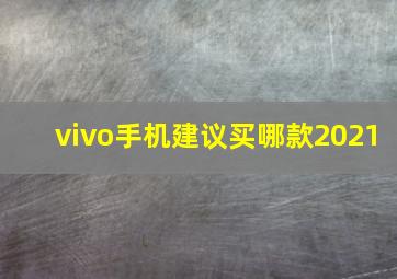 vivo手机建议买哪款2021