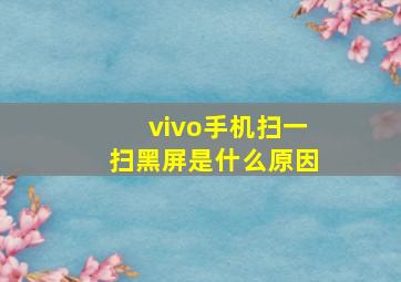 vivo手机扫一扫黑屏是什么原因