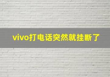 vivo打电话突然就挂断了