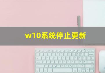 w10系统停止更新