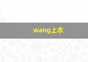 wang上衣