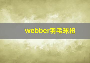 webber羽毛球拍