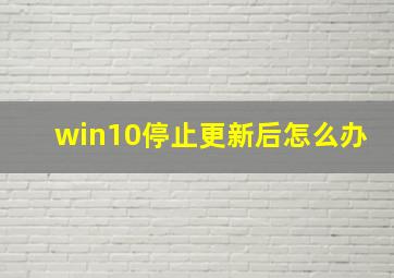 win10停止更新后怎么办