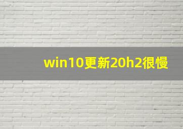 win10更新20h2很慢