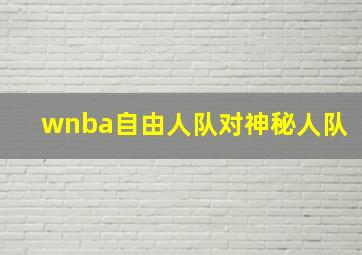 wnba自由人队对神秘人队