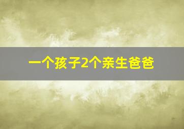 一个孩子2个亲生爸爸