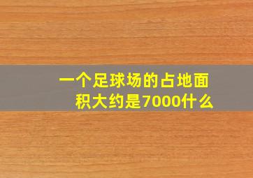 一个足球场的占地面积大约是7000什么