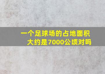 一个足球场的占地面积大约是7000公顷对吗