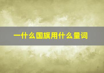 一什么国旗用什么量词